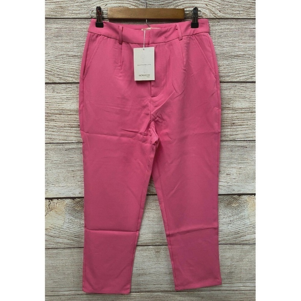 Morrisday Pants JR Womens Medium (28.5" Waist) X 25" Pink Neon Suit Capri New